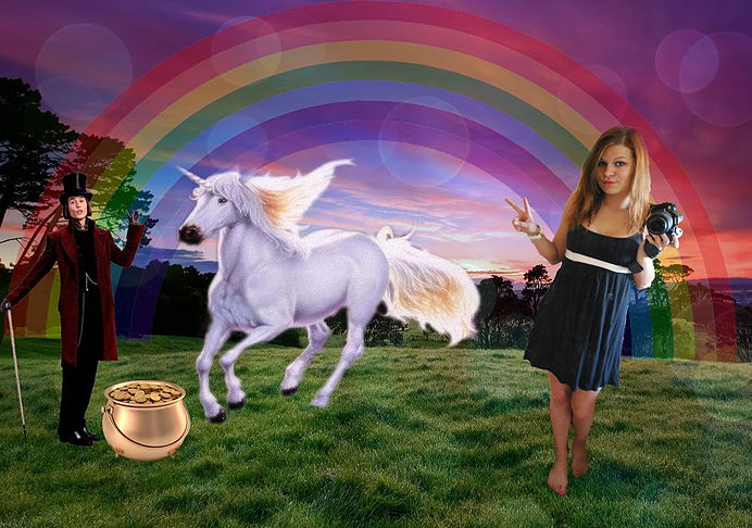 Dröm dream willy wonka unicorn rainbow pot of gold