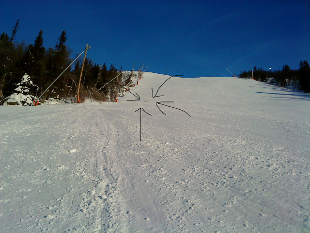 Fast i backen tappade skidan