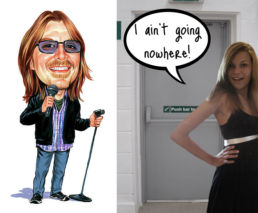 Mitch Hedberg blocking a fire exit